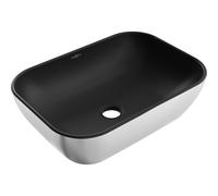 Mexen Rita lavabo à poser 45 x 32 cm, noir mat/argent - 21084574 21904 5907709156630