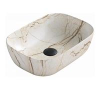 Mexen Rita lavabo à poser 45 x 32 cm, pierre beige - 21084592 1119 5907709190962