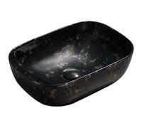 Mexen Rita lavabo à poser 45 x 32 cm, pierre noire - 21084594 2318 5907709190986