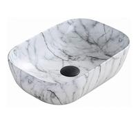 Mexen Rita lavabo posé 45 x 32 cm, pierre blanche - 21084591 1112 5907709190955