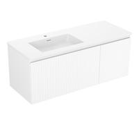 Mexen Rivel armoire de salle de bain 120 cm avec lavabo Otis gauche, 1T, 1P, rainurée, blanc mat - 91A23-12047-3-BBFF01-W18L01 85799 5905315773982