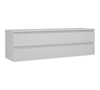 Mexen Rivel armoire de salle de bain sous lavabo 160 cm avec plateau, 2 tiroirs, rainurée, gris mat - 91A20-16047-2-BFFC62 81418 5905315475794