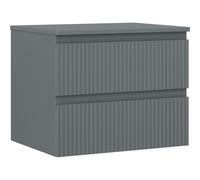 Mexen Rivel armoire de salle de bain sous-vasque 60 cm avec plan, 2 tiroirs, rainurée, graphite mat - 91A20-06047-2-BFFC66 81265 5905315475381