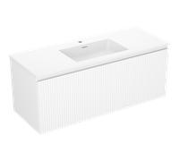 Mexen Rivel meuble de salle de bain 120 cm avec lavabo Otis, 1 tiroir, rainuré, blanc mat - 91A20-12047-1-BF01-W18M01 84475 5905315496829