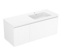 Mexen Rivel meuble de salle de bain 120 cm avec lavabo Otis droit, 1T, 1P, rainuré, blanc mat - 91A23-12047-3-BBFF01-W18P01 85815 5905315774224