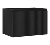 Mexen Rivel meuble de salle de bain sous lavabo 70 cm, 1 tiroir, rainuré, noir mat - 91A20-07047-1-BF71 79518 5905315473172