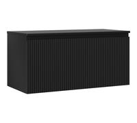 Mexen Rivel meuble de salle de bain sous vasque 100 cm avec plateau, 1 tiroir, rainuré, noir mat - 91A20-10047-1-BFC71 81222 5905315475213