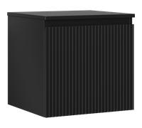 Mexen Rivel meuble de salle de bains sous vasque 50 cm avec plateau, 1 tiroir, rainuré, noir mat - 91A20-05047-1-BFC71 81144 5905315474919
