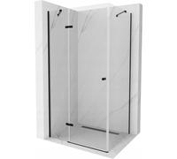 Mexen Roma cabine de douche pivotante 80 x 100 cm, transparent, noire - 854-080-100-70-00 3713 5907709103757