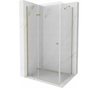 Mexen Roma cabine de douche pivotante 80 x 100 cm, transparente, dorée - 854-080-100-50-00 3687 5907709131163