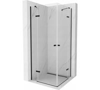 Mexen Roma Duo cabine de douche avec porte battante 70 x 70 cm, Transparent, Noir - 854-070-070-70-00-02