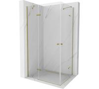 Mexen Roma Duo cabine de douche pivotante 100 x 90 cm, transparent, or - 854-100-090-50-00-02 13276 5907709165007