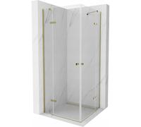 Mexen Roma Duo cabine de douche pivotante 80 x 80 cm, transparent, or - 854-080-080-50-00-02 5121 5907709182202