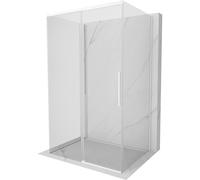 Mexen Rox-3S cabine de douche 3 panneaux coulissants 155 x 110 cm, transparent, blanc - 8C2-155-110-20-00-3S 86791 5905315716903