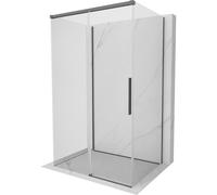 Mexen Rox-3S cabine de douche 3 parois coulissante 135 x 120 cm, transparent, gris canon brossé - 8C2-135-120-66-00-3S 89887 5905315723765