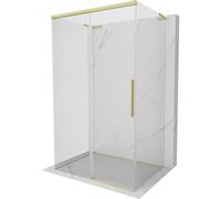 Mexen Rox-3S L Cabine de douche 3 parois coulissante 160 x 100 cm, transparent, or brossé - 8C2L-160-100-55-00-3S 87262 5905315758675