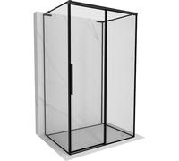 Mexen Rox-3S L cabine de douche à 3 parois coulissante droite 145 x 90 cm, cadre noir, noir - 8C2L-145-090-70-70-3S-P 88932 5905315769145