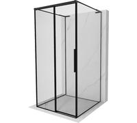 Mexen Rox-3S L Cabine de douche triple paroi coulissante à gauche 95 x 95 cm Cadre noir