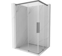 Mexen Rox Duo cabine de douche coulissante 100 x 75 cm, transparent, gun metal - 8C2D-100-075-95-00 85713 5905315751591