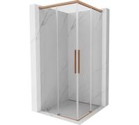 Mexen Rox Duo cabine de douche coulissante 85 x 85 cm, transparent, cuivre brossé - 8C2D-085-085-65-00 85564 5905315750617