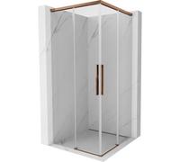 Mexen Rox Duo cabine de douche coulissante 90 x 90 cm, transparent, or rose - 8C2D-090-090-60-00 85418 5905315750310
