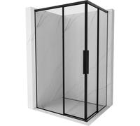 Mexen Rox Duo cabine de douche coulissante 95 x 80 cm, cadre noir, noir - 8C2D-095-080-70-70 85493 5905315752376