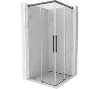 Mexen Rox Duo cabine de douche coulissante 95 x 95 cm, transparent, gris canon brossé - 8C2D-095-095-66-00 85662 5905315751089