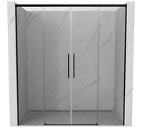 Mexen Rox Duo porte de douche coulissantes 190 cm, transparentes, noires - 8C2-190-002-70-00 85349 5905315748362