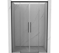 Mexen Rox Duo portes de douche coulissantes 140 cm, transparentes, noires - 8C2-140-002-70-00 85332 5905315748317