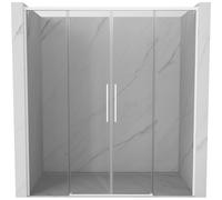 Mexen Rox Duo portes de douche coulissantes 180 cm, transparent, blanc - 8C2-180-002-20-00 85278 5905315747938