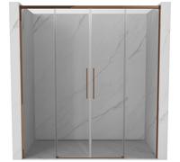 Mexen Rox Duo portes de douche coulissantes 200 cm, transparent, or rose - 8C2-200-002-60-00 85316 5905315748164