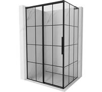 Mexen Rox L cabine de douche coulissante gauche 95 x 75 cm, grille noire, noir - 8C2L-095-075-70-77-L