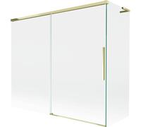 Mexen Rox L pare-douche de baignoire à 2 volets coulissants 180 + 90 x 150 cm, transparent, doré - 8C9L-180-090-50-00 84766 5905315711816