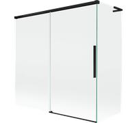 Mexen Rox L pare-douche de baignoire coulissant à 2 panneaux 160 + 75 x 150 cm, transparent, noir - 8C9L-160-075-70-00 84907 5905315713230