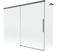 Mexen Rox L pare-douche de baignoire coulissant à 2 volets 190 + 90 x 150 cm, transparent, gris canon brossé 84898 5905315713100