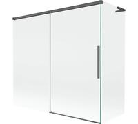 Mexen Rox L paroi de baignoire 2 volets coulissants 170 + 75 x 150 cm, transparent, gris pistolet brossé - 8C9L-170-075-66-00 84889 5905315712929