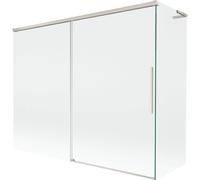 Mexen Rox L paroi de baignoire à 2 volets coulissants 190 + 90 x 150 cm, transparent, nickel brossé - 8C9L-190-090-97-00 84954 5905315714060