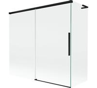 Mexen Rox L paroi de baignoire à deux panneaux coulissants 170 + 75 x 150 cm, transparent, noir - 8C9L-170-075-70-00 84908 5905315713247