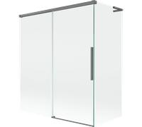 Mexen Rox L paroi de baignoire coulissante à 2 volets 140 + 70 x 150 cm, transparent, gun metal - 8C9L-140-070-95-00 84925 5905315713452