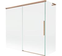 Mexen Rox L Paroi pliante pour baignoire Porte coulissante à 2 panneaux 170 + 75 x 150 cm, transparente, cuivre brossé - 8C9L-170-075-65-00