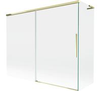 Mexen Rox L Séparation de baignoire 2 ailes porte coulissante 190 + 90 x 150 cm, transparent, or - 8C9L-190-090-50-00