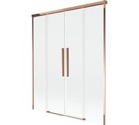 Mexen Rox pare-baignoire 2 volets coulissants 160 x 150 cm, transparent, or rose - 8C9-160-002-60-00 85448 5905315753243