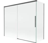 Mexen Rox pare-douche 2 volets coulissants 180 + 90 x 150 cm, transparent, gris canon brossé - 8C9-180-090-66-00