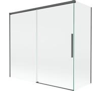 Mexen Rox paroi de baignoire, 2 battants, coulissante, 170 + 75 x 150 cm, transparent, gris canon brossé - 8C9-170-075-66-00 84777 5905315709721