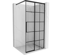 Mexen Rox paroi de douche Walk-in droite 80 x 200 cm, grille noire 8 mm, noire - 8C2-080-003-70-77-P 86537 5905315706607