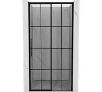 Mexen Rox porte de douche coulissante droite 120 cm, grille noire, noir - 8C2-120-000-70-77-P 80929 5905315675620