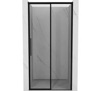 Mexen Rox portes de douche coulissantes droites 115 cm, cadre noir, noir - 8C2-115-000-70-70-P 80610 5905315675354