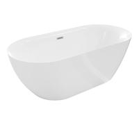 Mexen Roxy baignoire autoportante 170 x 80 cm, blanche, trop-plein nickel brossé - 51201708000-97 46530 5905315384904