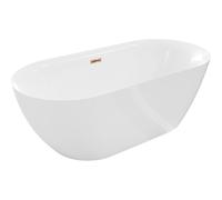 Mexen Roxy baignoire autoportante 170 x 80 cm, blanche, trop-plein or rose - 51201708000-60 46525 5905315384850