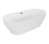 Mexen Roxy baignoire autoportante 180 x 85 cm, blanche, trop-plein gun métal - 51201808500-95 46549 5905315385093